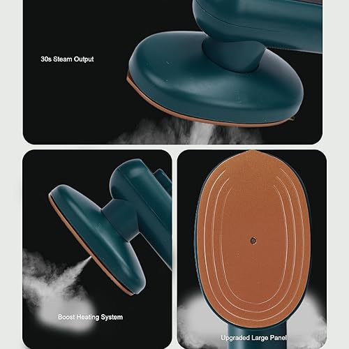 Miniatura 2 de Asixxsix 40W Portable Travel Steamer, Dry and Wet Use Handheld Fabric Steamer, Mini Travel Steam Iron, Professional Travel Iron for Clothes, Mini