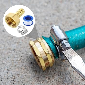 4 Pack Brass Hose Barb Fitting Straight Connector Coupler, 3/8"x1/4" ID