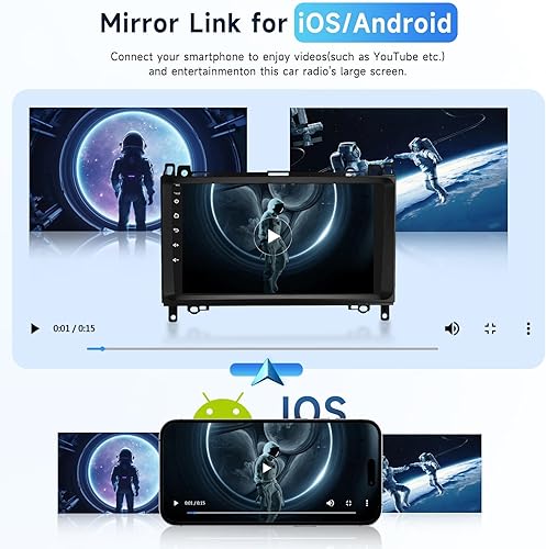 Miniatura 8 de Estéreo de coche Android 2+32G para Mercedes-Benz B200 2008-2011 compatible con Carplay inalámbrico con pantalla táctil de 9 pulgadas, Android Auto