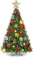 130PCS Enfeites De Natal Para Árvore, Bolas De Natal Grandes,Decoração De Natal, Kit Natalino Bolas De Natal Vermelho/Dourada/Prata,Crie facilmente uma árvore de Natal deslumbrante.