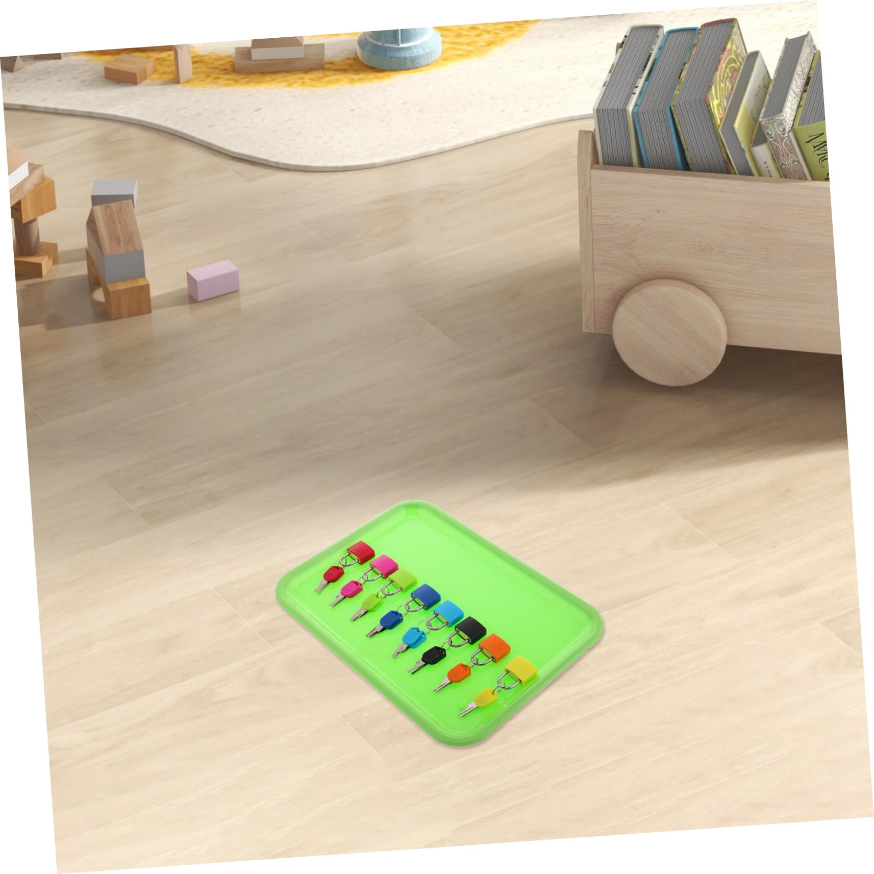 Mikinona Juguetes para Montessori Llaves para Actividades Preescolares Juego de Candados Bandeja para Motricidad Fina y Aprendizaje Sensorial para Bebés y Pequeños