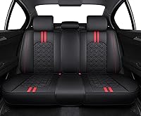 Vista 4 de YIERTAI Fundas de asiento de automóvil, impermeables, de piel sintética, ajuste universal para la mayoría de automóviles, sedanes, SUV, camiones