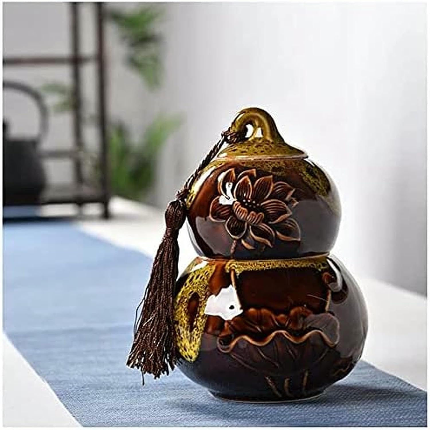 Small Keepsake Urns for Human Ashes Creative Gourd Funeral Urn Cremation Urns Burial Urns at Home for a Small Amount Human Ashes