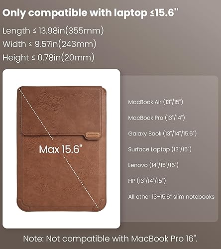 Miniatura 2 de Nillkin Funda para laptop de 15.6 pulgadas, funda para MacBook con soporte ajustable y alfombrilla para mouse, 2 modos de soporte, funda para laptop