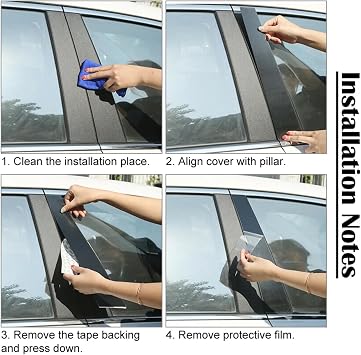 6Pcs Gloss Black Pillar Posts Fit for Honda CR-V 2017 2018 2019 2020 2021 2022 Door Side Decor Window Cover BC Colum Sticker(Silver)
