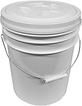 72 HRS Ready Seal Lid with 5 Gallon Bucket, Premium Seal Lid Airtight Leakproof BPA-Free Food-Grade Bucket Lid, Home Stackable All-Purpose Specialty Screw Seal Lid and Food Storage Container (White)