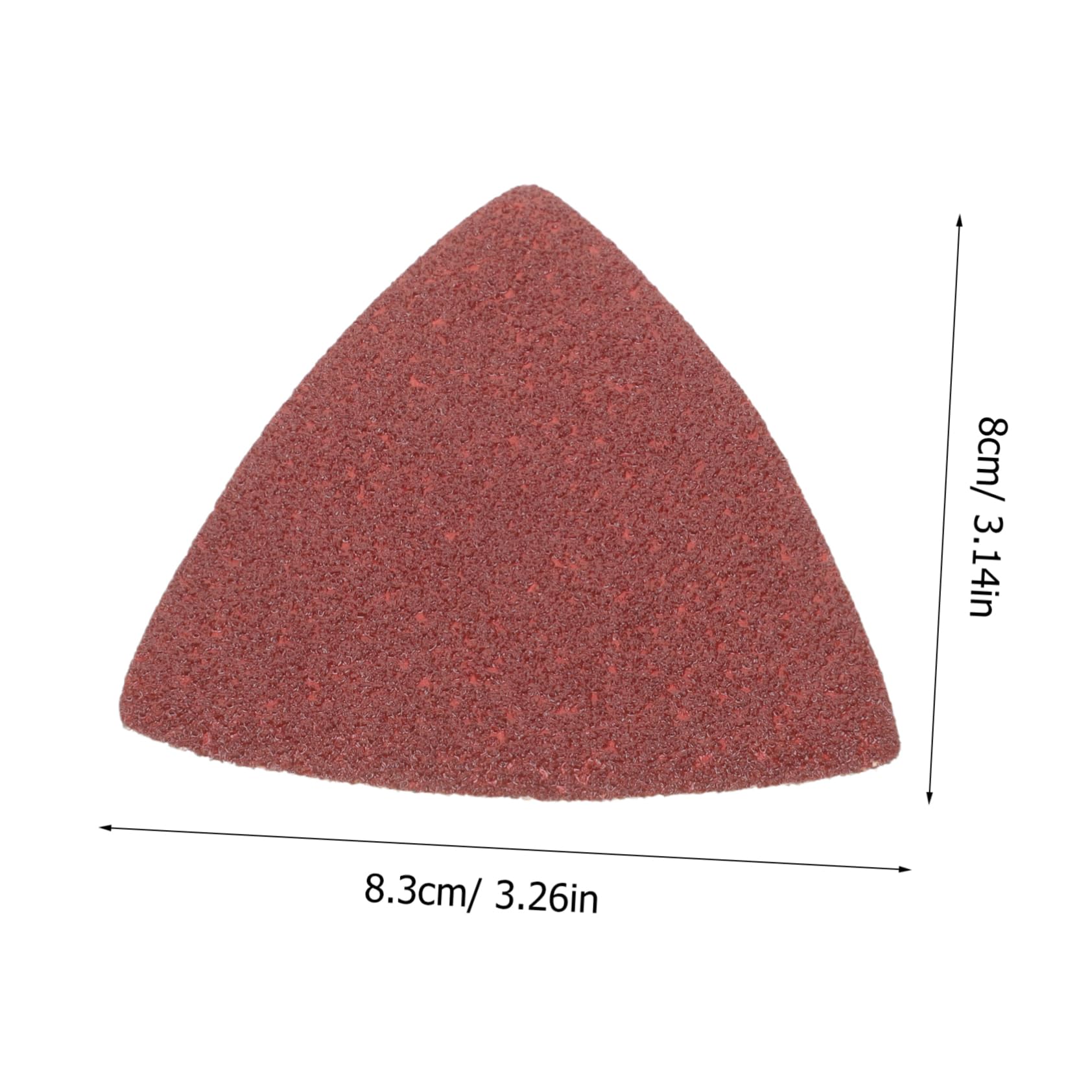 Luxshiny Professional Sandpaper Sheets 80 * 80 * 80mm Grit Triangle Pad Set for Wood Metal Plastic Polishing