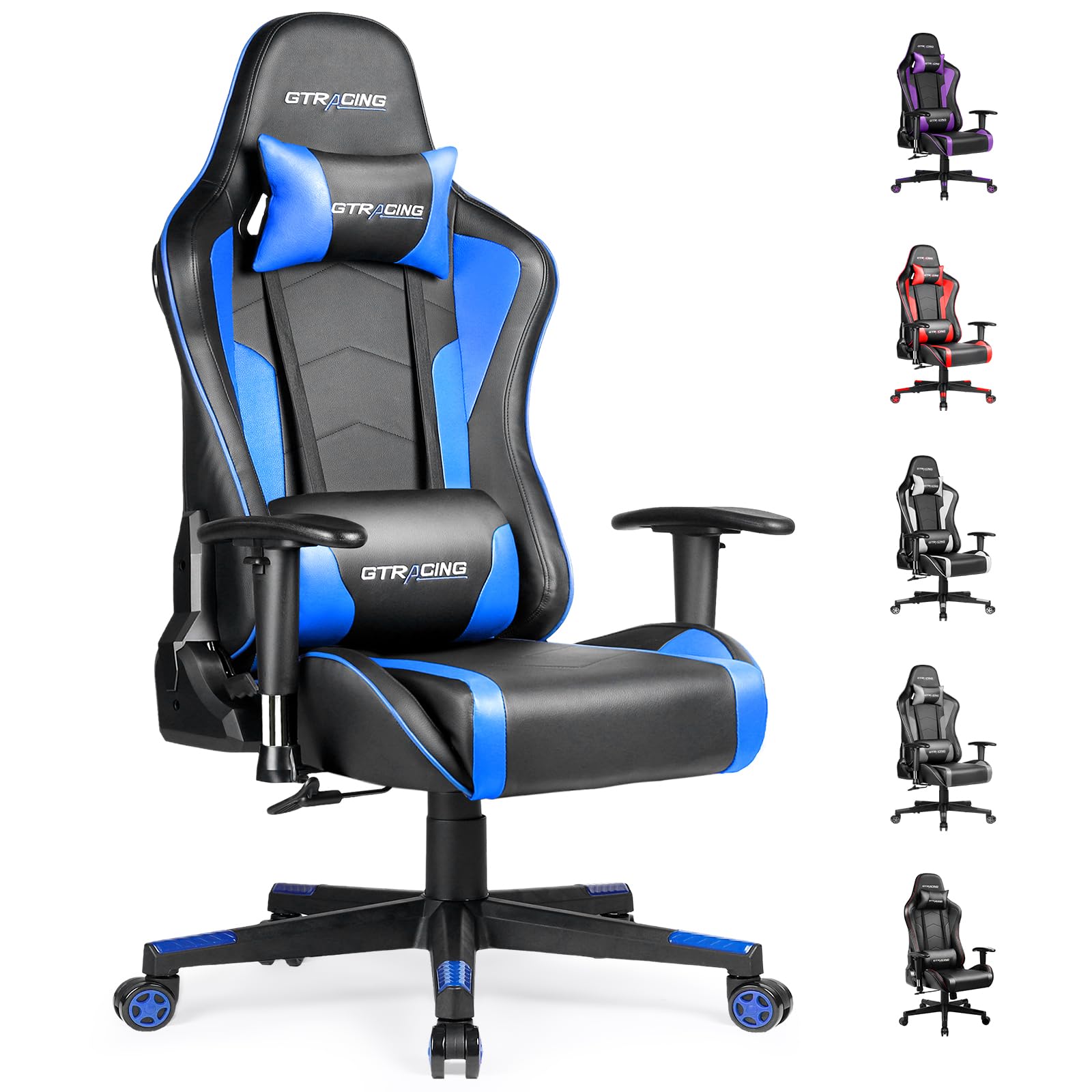 GTRACING Gaming Chair with Speakers Bluetooth Music Video Game Chair Audio Ergonomic Design Heavy Duty Office Computer Desk