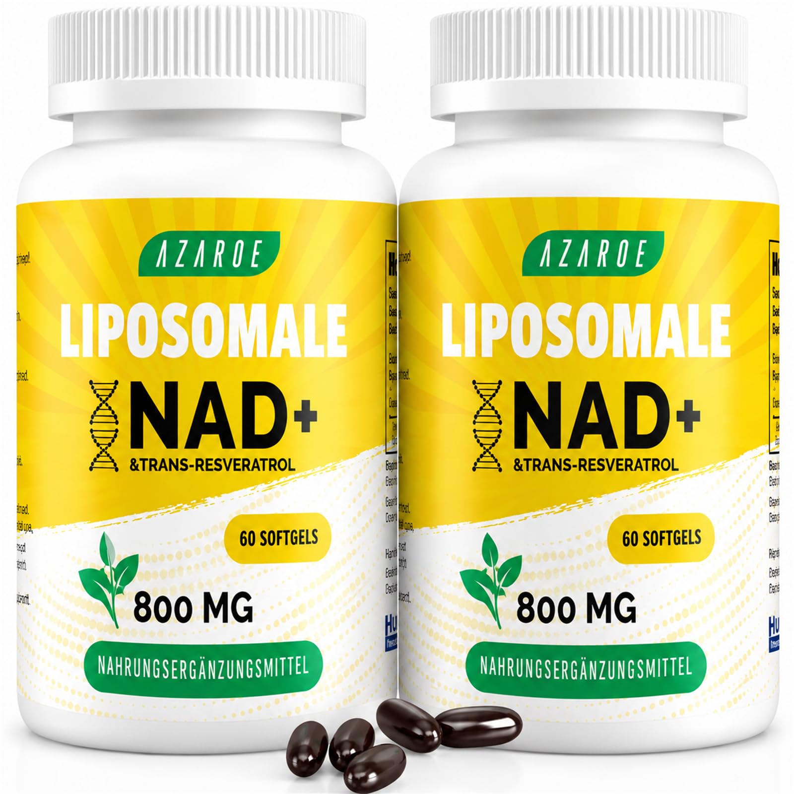 Liposomales NAD+ Trans-Resveratrol 800 mg Softgels