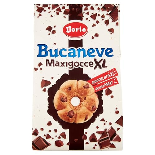 Immagine del prodotto Doria - Bucaneve Maxigocce XL - Biscotti Ideali per la tua Colazione o Spuntino - Confezione da 300 gr