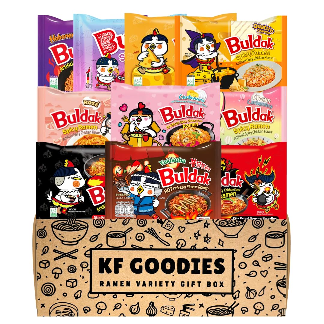 ノベルティ　色々詰め合わせ　ピョンちゃんBOX Amazon.com: KF GOODIES Korean Ramen Variety Pack Gift Box (10