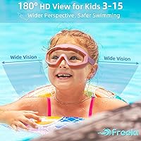 Vista 2 de Freela Gafas de natación transparentes para niños de 3 a 15 años, antiniebla, sin fugas, para piscina, playa, natación