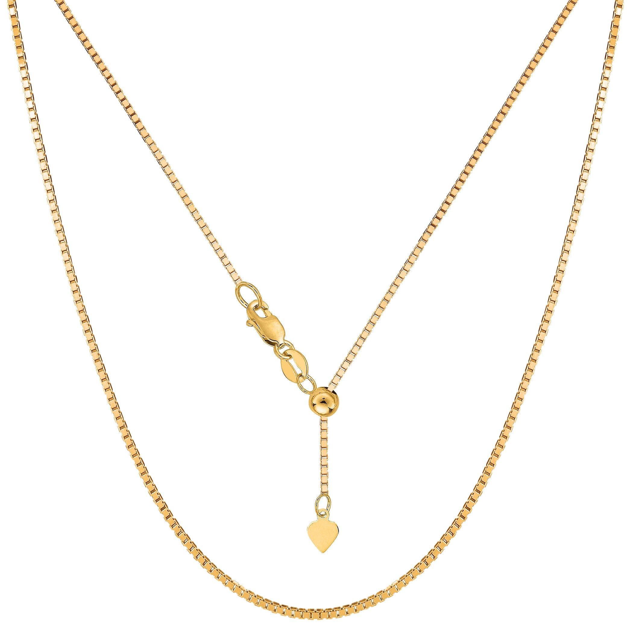 Catenina Oro Giallo 14K Regolabile 55,9 Cm - Spessore 1,15 Mm, Per Ciondoli O Da Sola, Con Moschettone