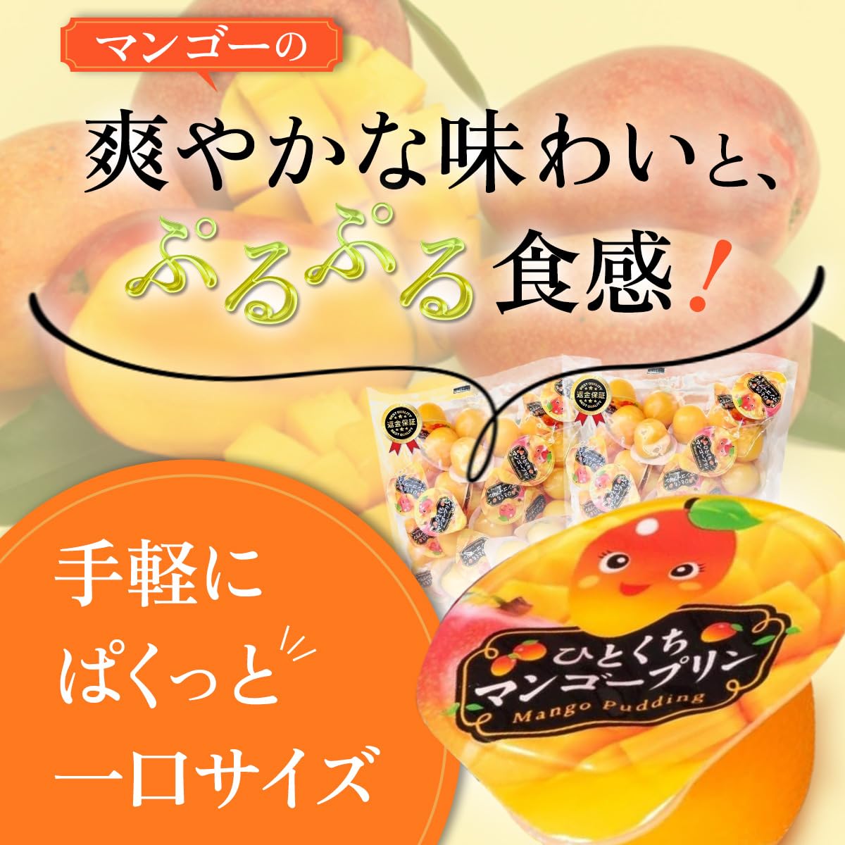 Amazon.co.jp: マンゴープリン 業務用 ひとくちサイズ 大容量 常温保存