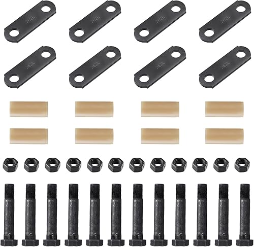 Miniatura 9 de Racewill Paquete de 2 grilletes para remolque, kit de remolque de eje tándem para resorte de doble ojo (ejes de 3,500 libras-7,200 libras)