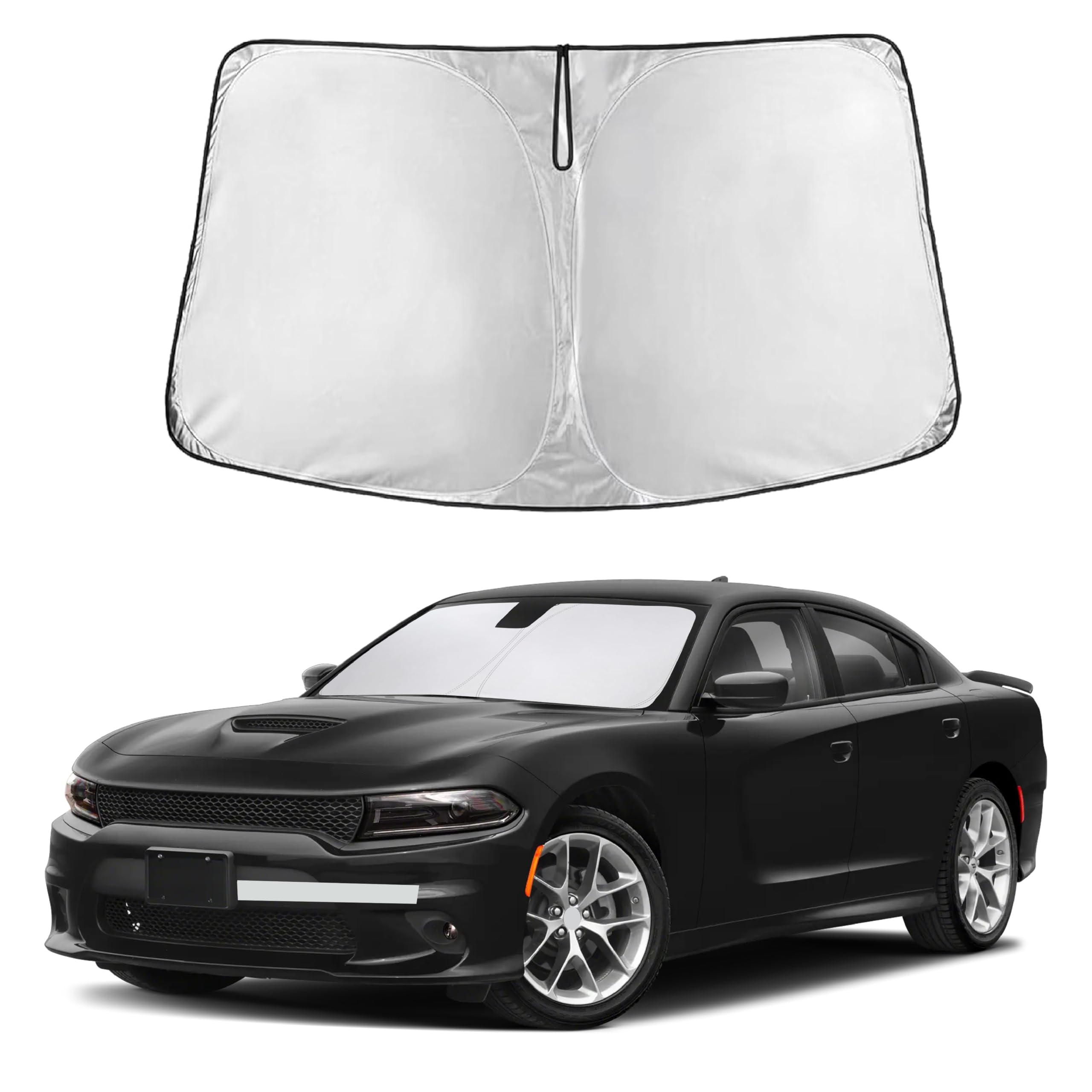 EcoNour Windshield Sun Shade Compatible for Dodge Charger 2011–2022 2023