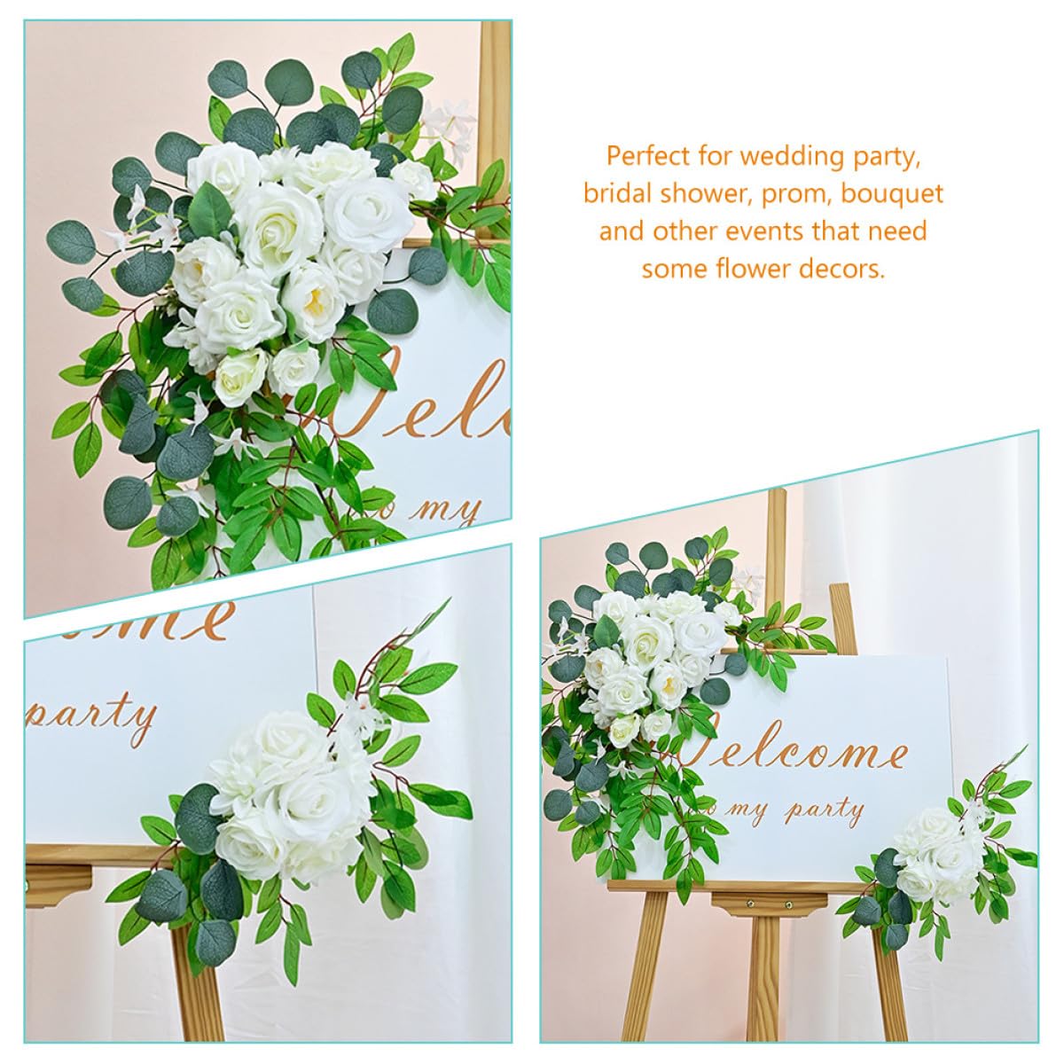 Künstlicher Hochzeitsbogen mit Seidenblumen Langlebige Hochzeitsdekoration für Garten und Hochzeitsempfang Lebensechte Künstliche Blumen für Hintergrund und Tisch