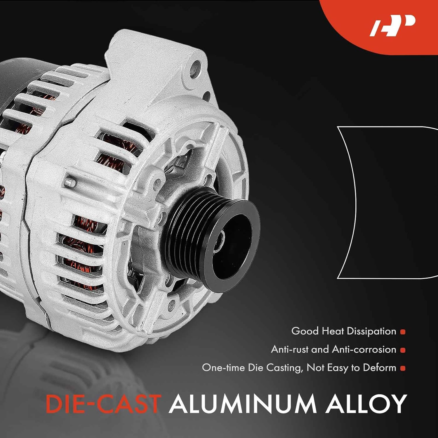 A-Premium Alternator Compatible with Mercedes-Benz W163 Series ML430 1999-2001 4.3L, ML500 2002 5.0L, ML55 AMG 2000-2003 5.5L, 12V 150A 6-Groove Pulley Clockwise, Replace# 0101541002, 0101548302
