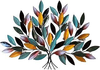 Trintura Lebensbaum aus Metall Wandbild Baum des Lebens Geschenkidee Wanddeko Wanddekoration Deko Tree of Life Wooden Wall Decoration Family Wall Art-Handarbeit (bunt)