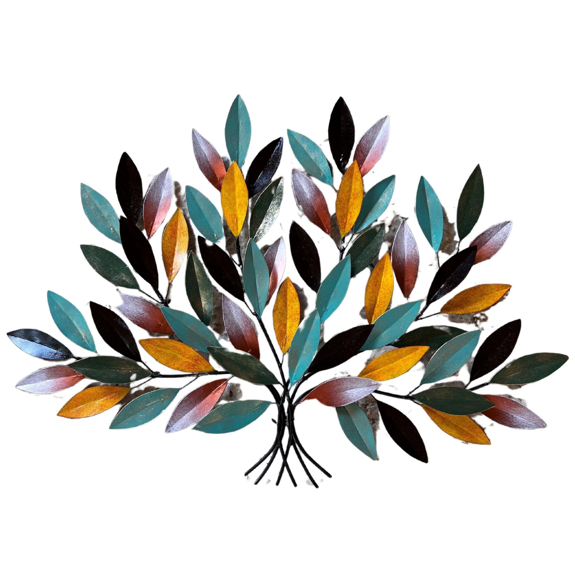 Trintura Lebensbaum aus Metall Wandbild Baum des Lebens Geschenkidee Wanddeko Wanddekoration Deko Tree of Life Wooden Wall Decoration Family Wall Art-Handarbeit (bunt)