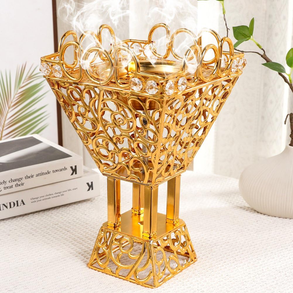 Quemador De Incienso Árabe Bakhoor, Quemador De Resina De Incienso Oud, Quemador De Carbón Vegetal - para Yoga, Aromaterapia De SPA, Decoración De Oficina Y Hogar