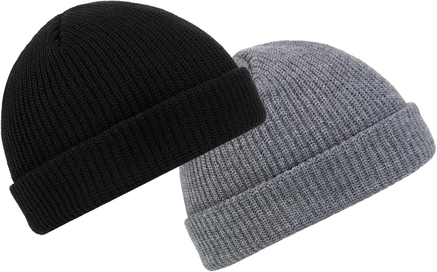 SATINIOR Trawler Beanie Watch Hat Roll-up Edge Skullcap Fisherman Beanie for Women Men