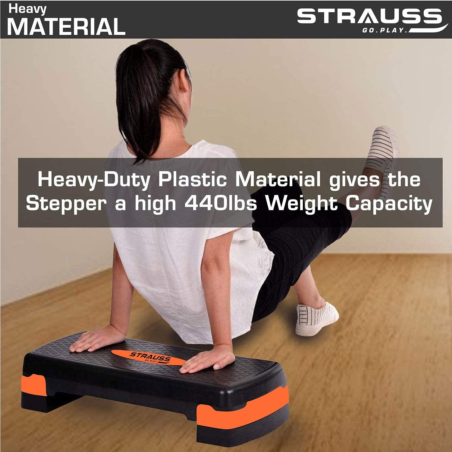 MultiLevel Adjustable Aerobic Stepper | High Adjustment Fitness Stepper for Cardio | Cardio Equipment | Exercise Platform for Indoor and Outdoor