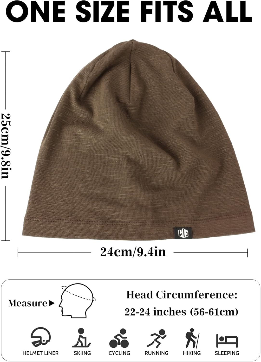 2-Pack Slouchy Beanie Skull Cap for Men & Women, Comfortable & Lightweight for Running Workout Daily Casual - Image 8