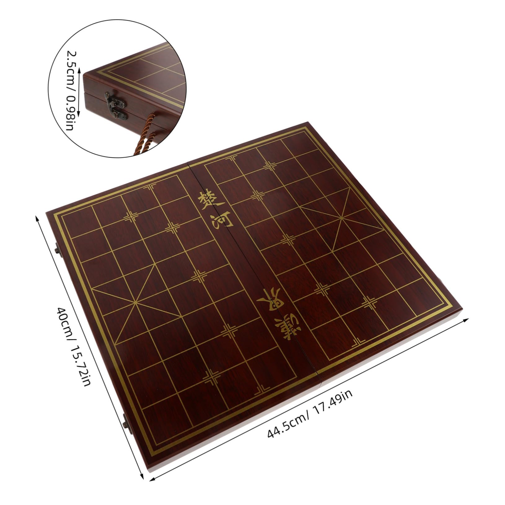 DECHOUS 1 Set Chess Box Travel Chess Chess Chessboard Checkers Travel Brown Wooden