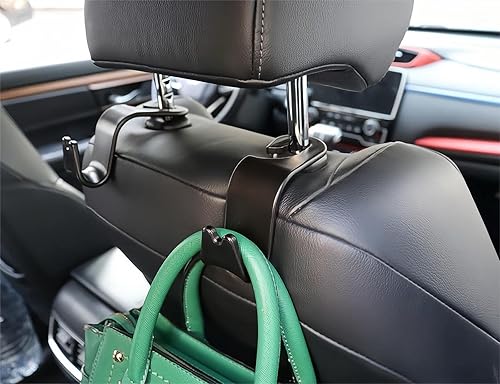 Miniatura 2 de HOOKBEST Soporte universal para bolso de automóvil con diseño de bloqueo, paquete de 4 ganchos para automóvil para bolsos y bolsas, gancho para