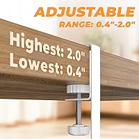 Vista 4 de Under Desk Cable Management Tray, 15.7'' No Drill Steel Desk Cable Organizers, Wire Management Tray Cable Management Rack (1 Pack-White)