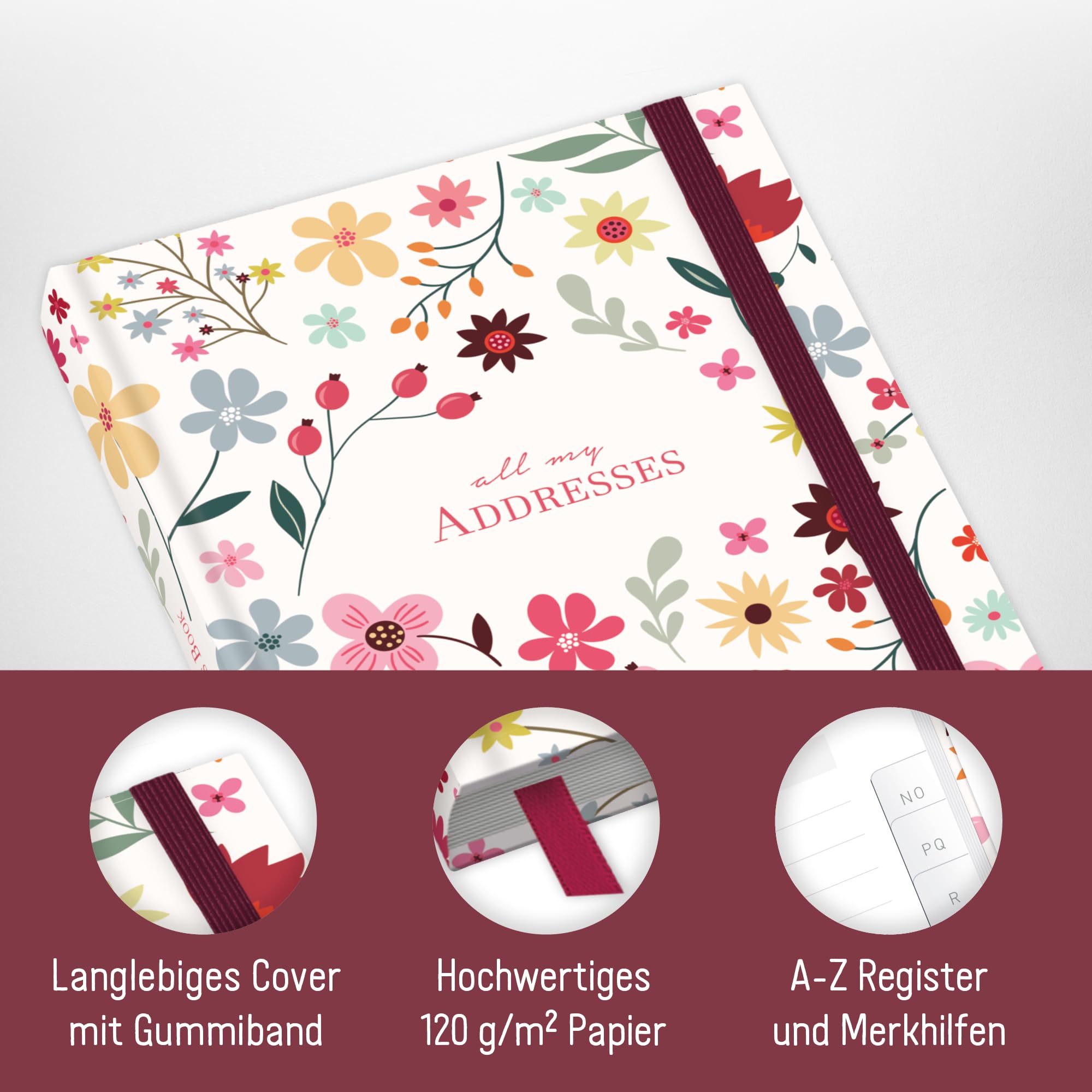 Rubrica Indirizzi Paper&you A6+ - Con Registro A-Z, Compleanni E Password, Design Sostenibile!