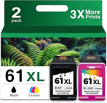 خرطوشة حبر 61XL بديلة باللونين الأسود والملون لحبر HP 61 HP61 XL HP61XL لطابعة 5530 3510 4500 4635 2620 4630 5535 2540 4502 3050 1510 4632 4501 2542 2514 3020a 4610 1000 1010 1510