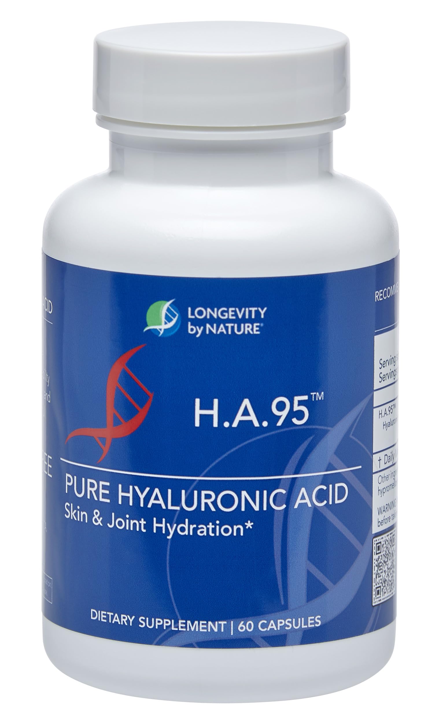 Longevity by Nature H.A.95 Hyaluronic Acid Capsules 60 Count