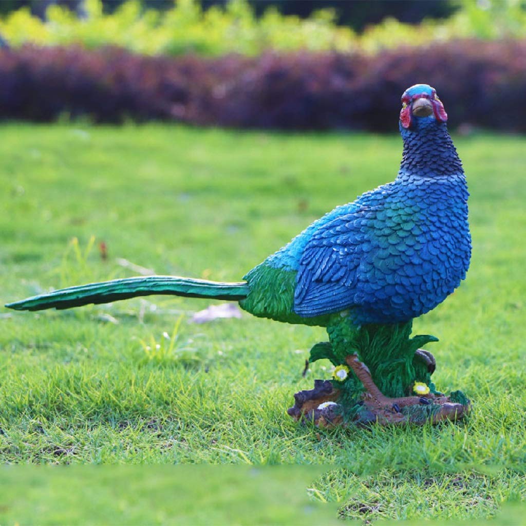 DFrywdgSEY Animal statue, Garden Statues Outdoor Decor Balcony Figurine Simulation Pheasant Sculpture Animal Resin Crafts