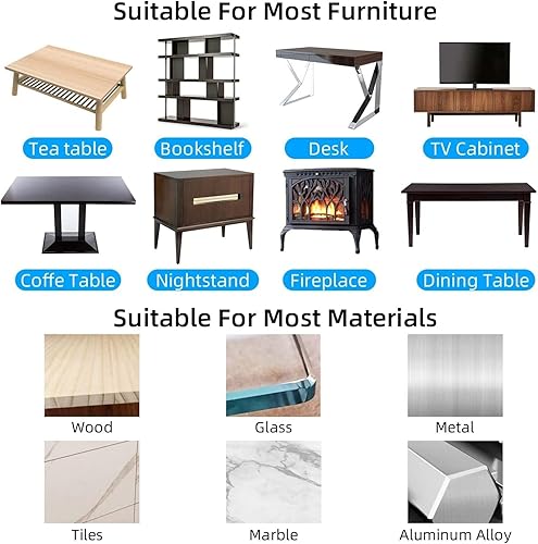 Miniatura 6 de Tira protectora de borde transparente, 1.57 pulgadas x 9.84 pies, cinta de cubierta de borde afilado, protectores autoadhesivos para puertas de