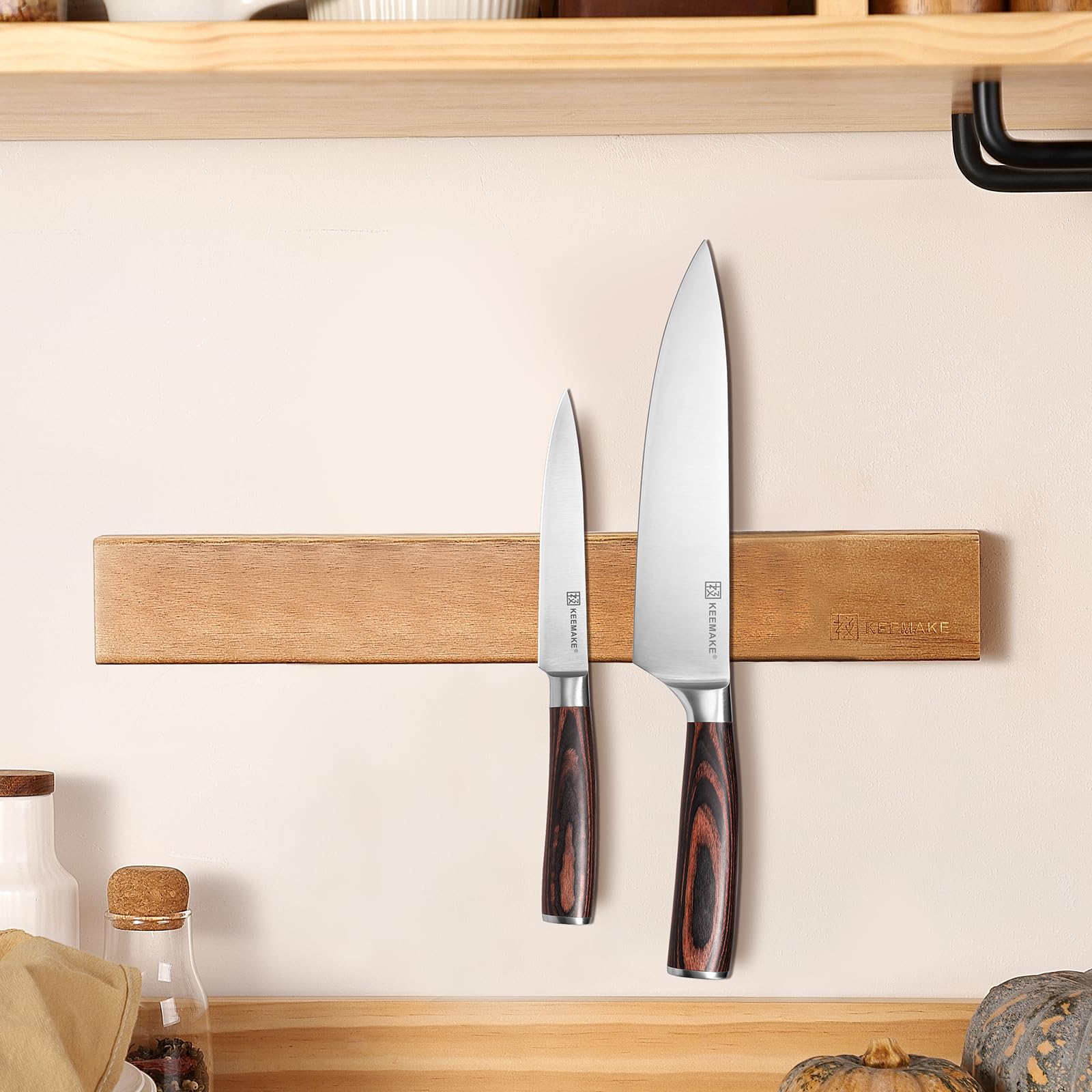 Porte Couteaux Aimanté, 40cm Barre Aimantée pour Couteaux Pouvant être