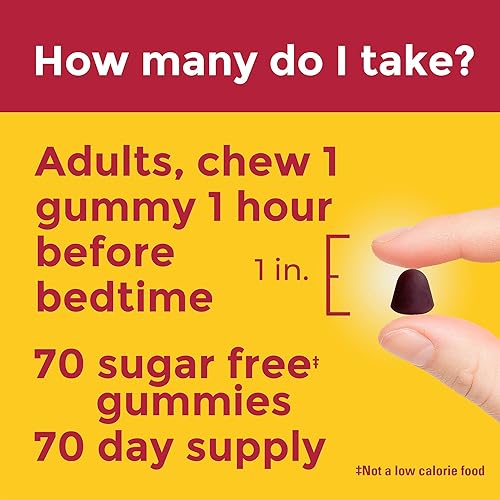 Miniatura 5 de Nature Made Gomitas para dormir de melatonina sin azúcar de 5 mg para adultos, extra fuerte, ayuda para dormir 100% libre de medicamentos, sin