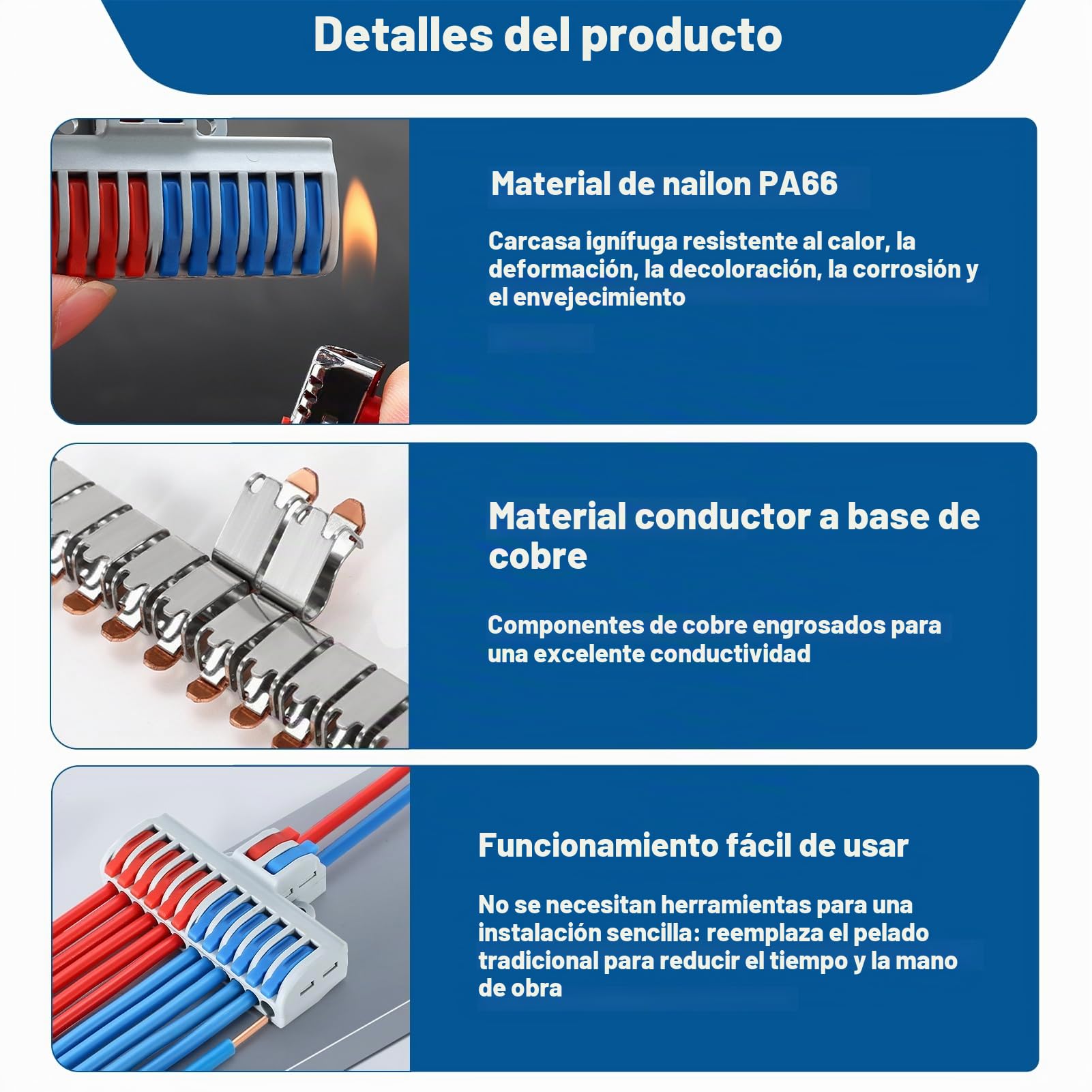 7 Piezas Terminales de Conexión, Rápida Terminales de Enchufables, 2 en 12 fuera Rápida Bloque Terminal, Conectore eléctricos para Conexiones de Cables en línea de Circuito