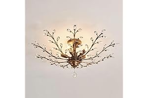 5-Light Vintage Crystal Chandelier