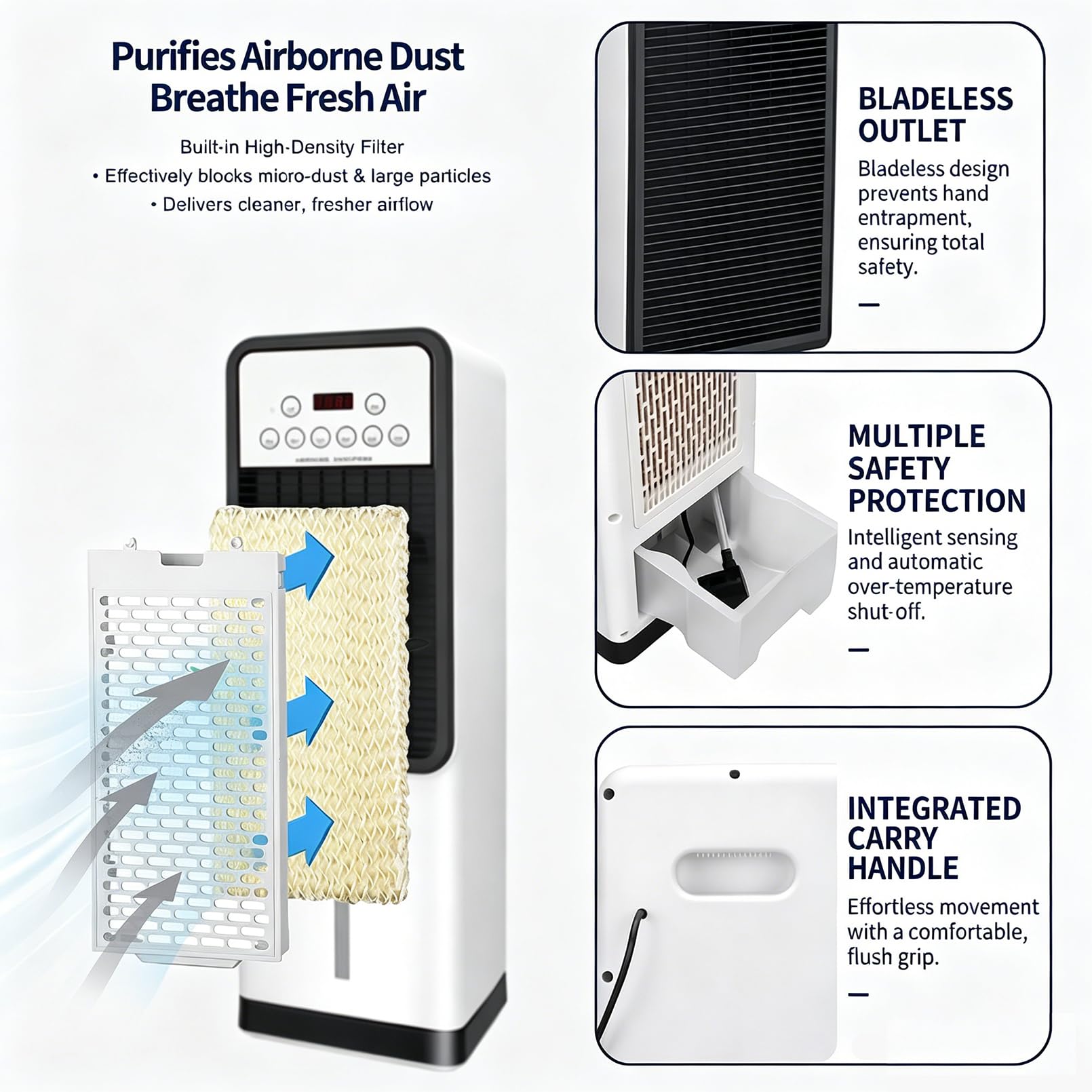 Climatiseur Portable 12000 BTU Avec Chauffage, Unité AC 4-en-1 Refroidissement Et Chauffage, Déshumidificateur Et Ventilateur – Télécommande, Minuterie 8H, Pour Chambre, Bureau, Camping-car, Garage