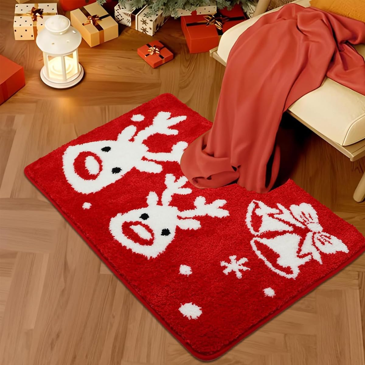 Koctaup Christmas Front Door Mat Decorative Indoor Outdoor Doormat Washable Floor Mats for Bedroom Living Room Kitchen Nursery（Style 1,40 * 60