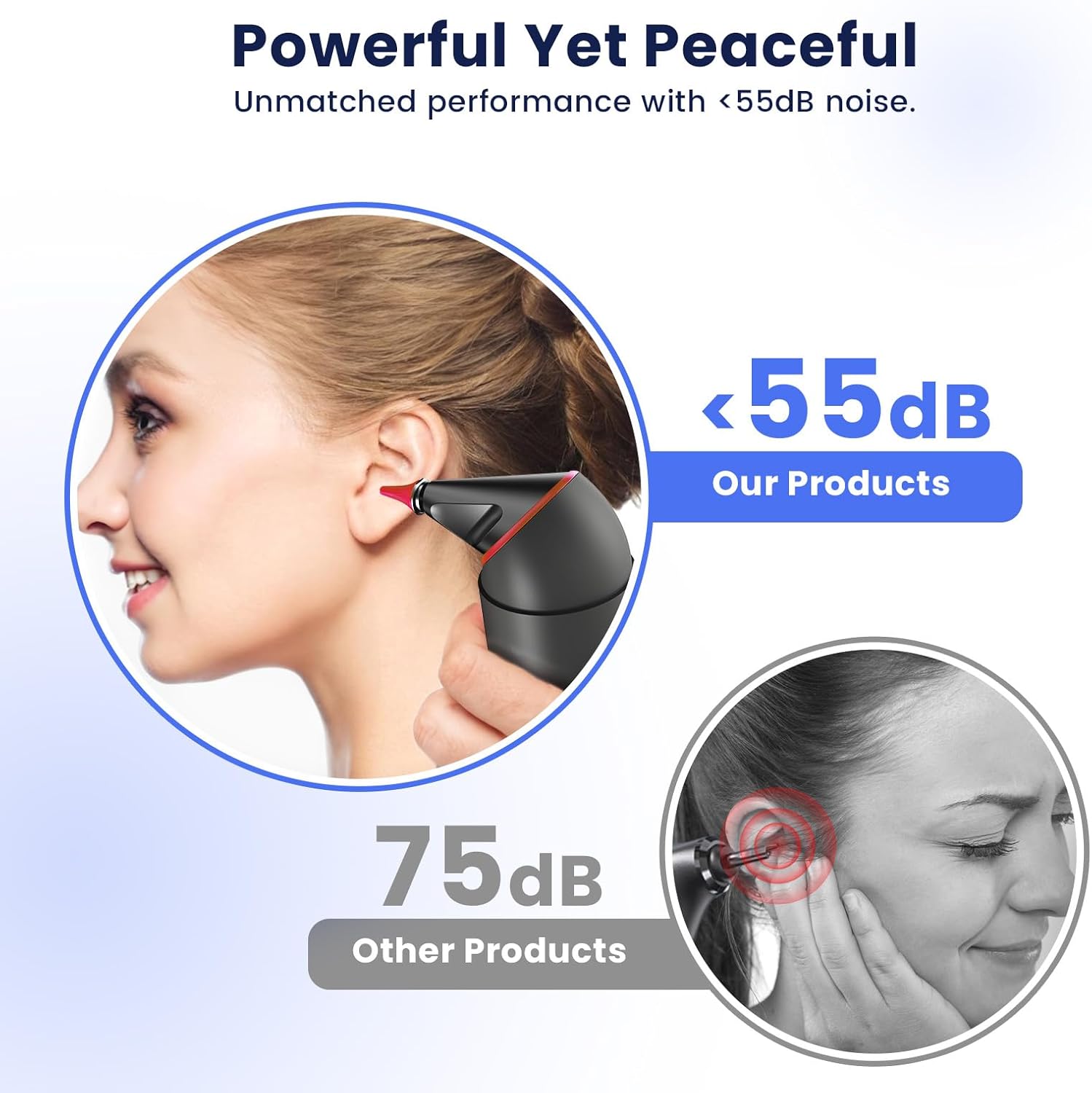 Auracle Ear Wax Removal - Eddy Ear Cleaner, Ear Cleaning Kit with 4 Water Pressure Modes, Safe and Effective Ear Wax Cleaner w/ 8 Irrigation Tips, Electric Ear Irrigator, 55dB Quite, IP65 (Red)