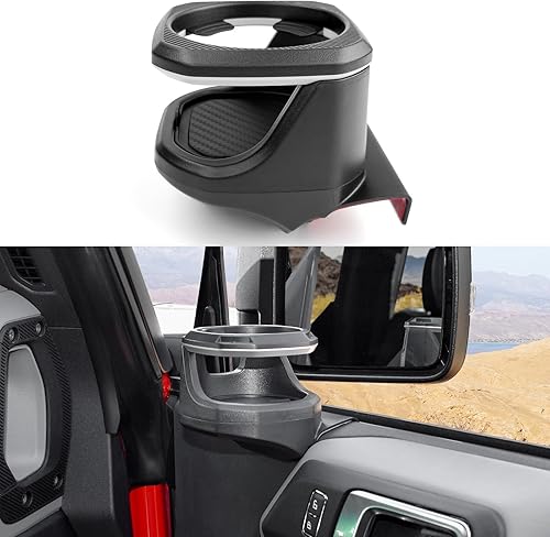 Portavasos de ventana compatible con Ford Bronco 2021-2024 24 puertas, portavasos de puerta para accesorios Bronco (asiento delantero derecho)