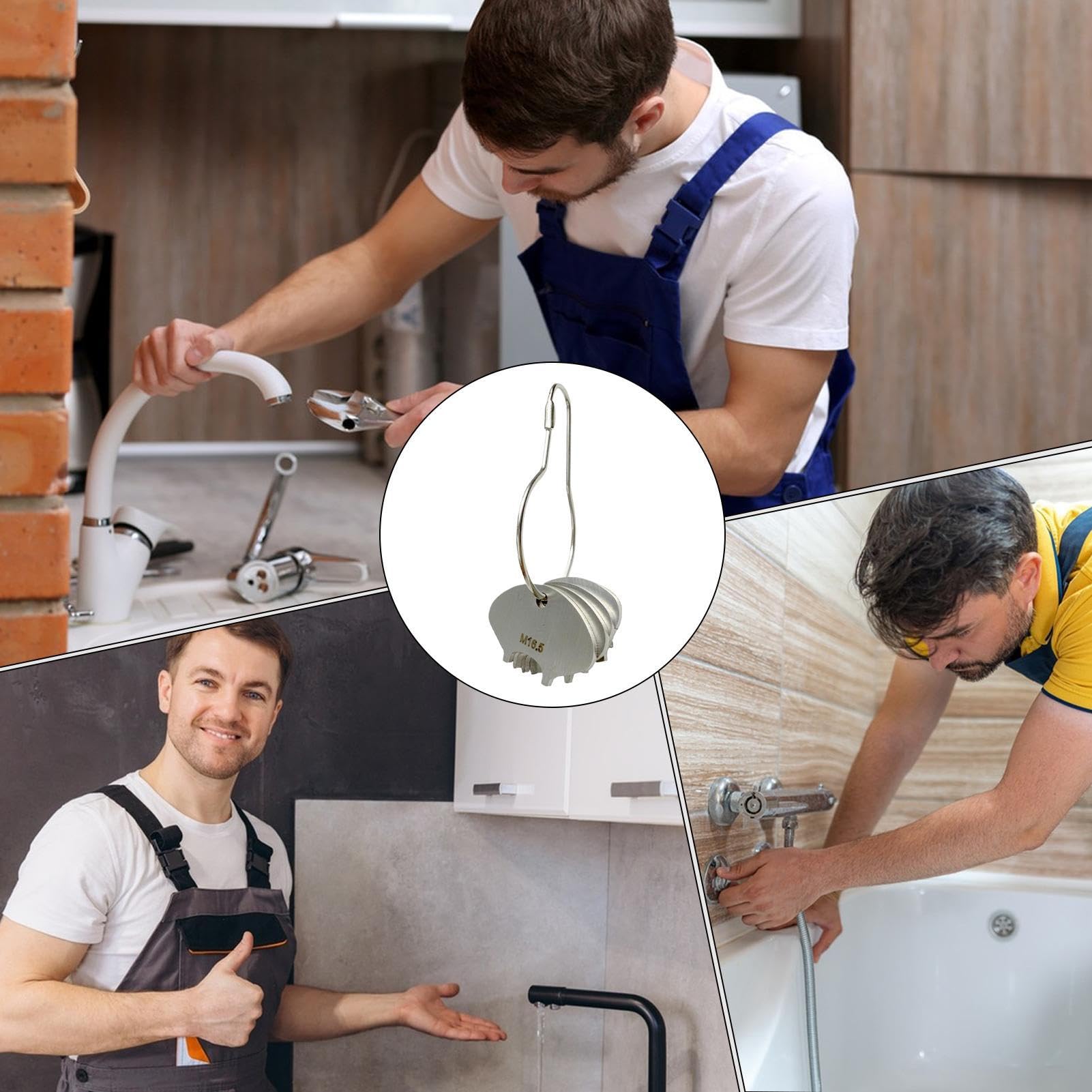 Generico Chiave Per Aeratore Rubinetto | Chiave Filtri Acciaio - 4 Pezzi Attrezzo Per Aeratore Rubinetto,Per Bagno Cucina Termosifone Vasca Da Bagno Casa Hotel Dormitorio Appartamento