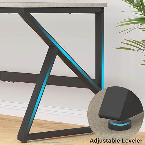 Miniatura 7 de IBF Escritorio Grande de 70 Pulgadas para Oficina en Casa, Escritorio Industrial Largo para Ejecutivos, Mesa de Trabajo, Estudio y Computadora, Mesa