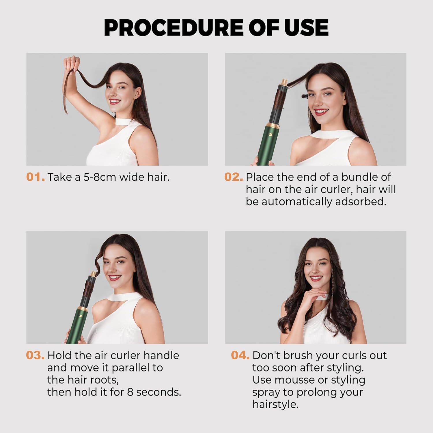5 in 1 Blow Dryer Brush, Negative Ion Hair Dryer Brush Set Upgrade Hot Air Brush Air Styler Curling Wrap Air Curler, Curling Iron Hair Styling Tools As A Gift for Straight/Curl/Drying/Smoothing