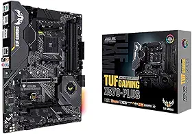 ASUS Placa-mãe AM4 TUF Gaming X570-Plus AM4 Zen 3 Ryzen 5000 e 3ª geração Ryzen ATX com PCIe 4.0, Dual M.2, 12+2 com Dr. MOS Power Stage, HDMI