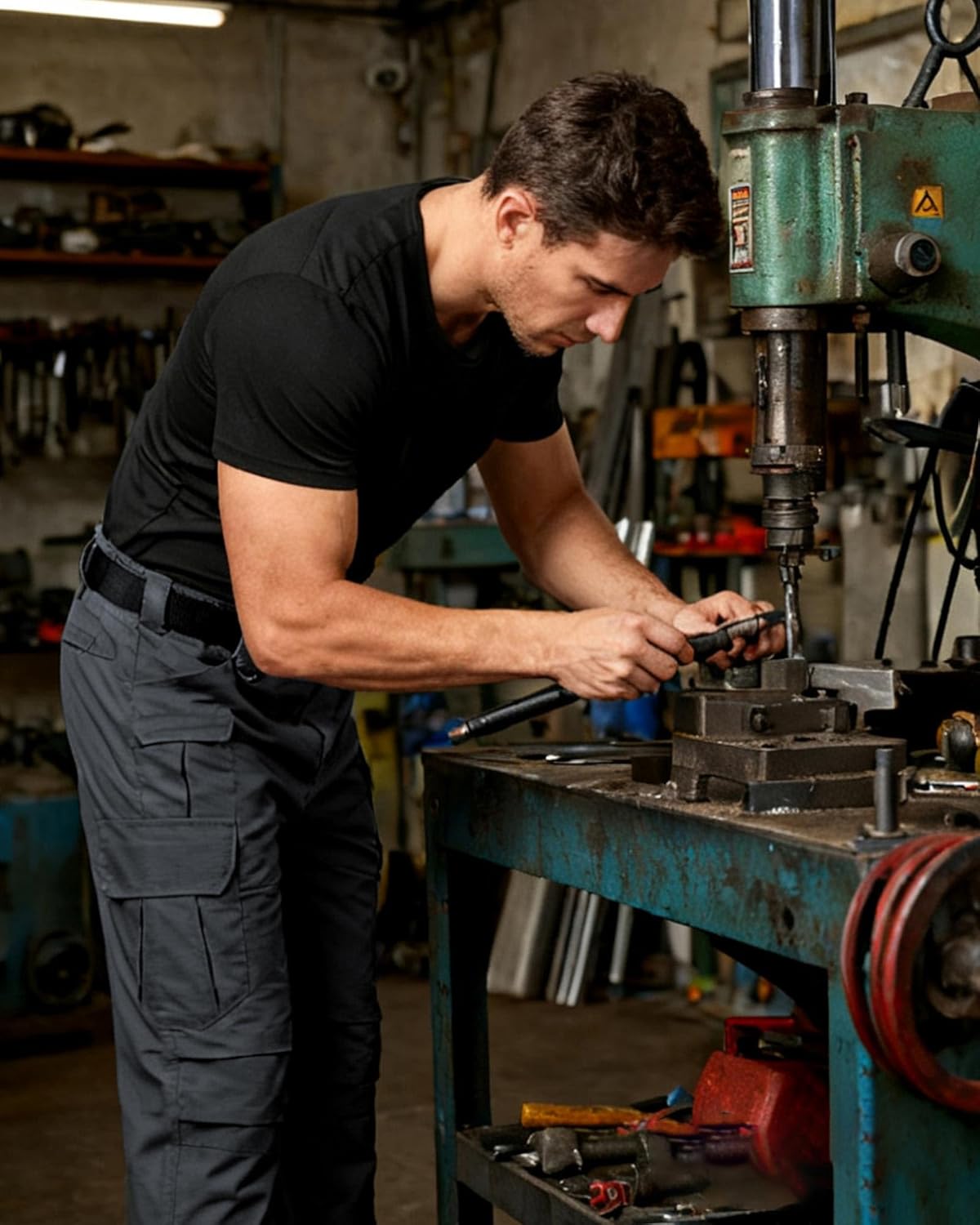 Men's Tactical Cargo Pants, Lightweight Water-Resistant, Ripstop Fabric for Hiking, Work, Outdoor Activities