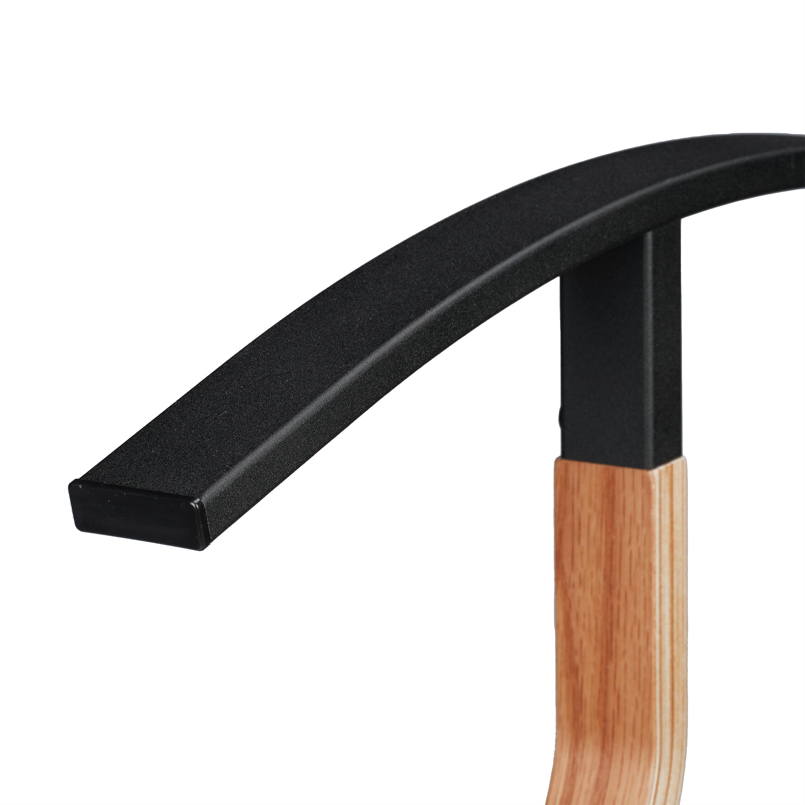 Relaxdays Herrendiener, HxBxT: 107 x 47,5 x 20 cm, Kleiderbutler, Hemd & Hosen, Damendiener, Stahl & MDF, schwarz/natur